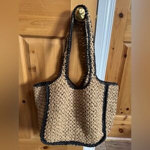 Little Moon Aritzia Tan and Black Tote Bag